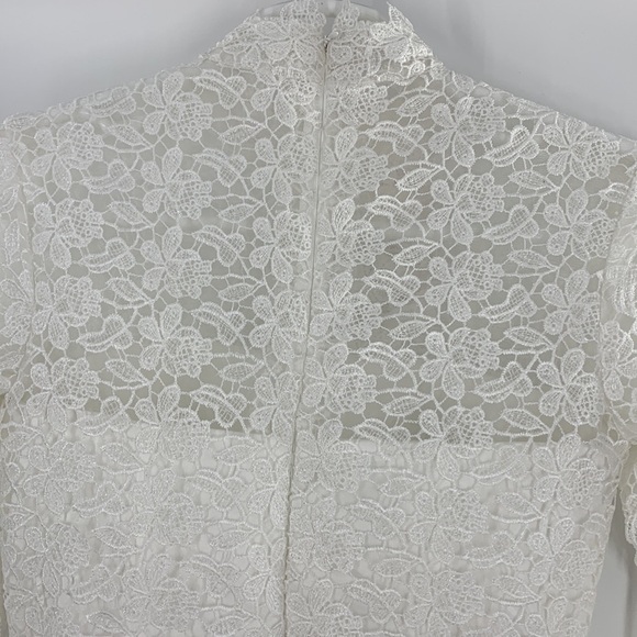 MISS.VEIL LACE HIGH NECK HIGH LOW WEDDING DRESS NEW WITH TAGS - Picture 9 of 14